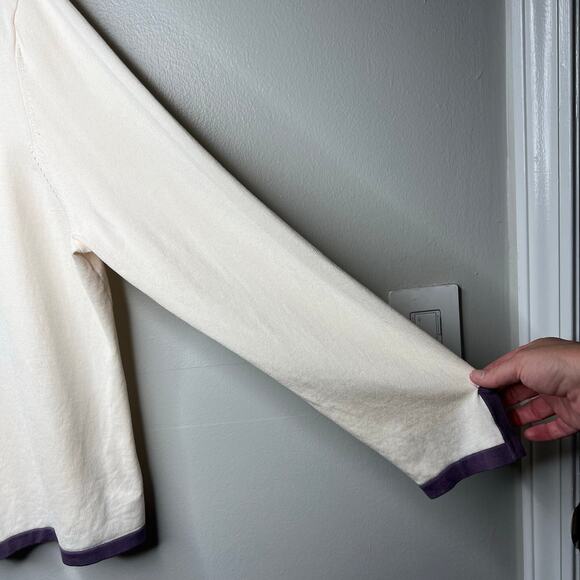 Pendleton Womens XL Silk Blend Cardigan Minimalist Preppy Old Money Quiet Luxury - Picture 5 of 11